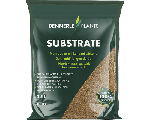 Nährboden DENNERLE PLANTS Substrate ca. 0,5 mm, ca. 3 kg, braun