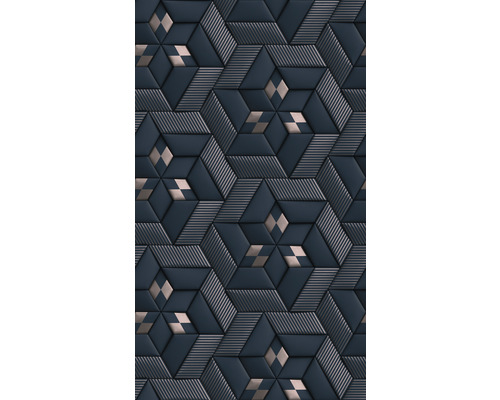 Fototapete Vlies 39178-3 The Wall II Sternengrafik blau 3-tlg. 159 x 280 cm Dekorative Wandpaneele mit geometrischem Muster