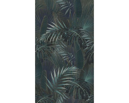 Fototapete Vlies 39180-3 The Wall II Monstera petrol 3-tlg. 159 x 280 cm Tapete mit Blattmuster für die Wandgestaltung