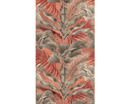 Fototapete Vlies 39185-4 The Wall II Dschungel rot 3-tlg. 159 x 280 cm Tapete mit Pflanzenmotiven