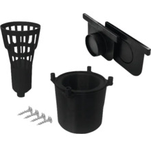 Dachrinnenfilter-Set mit Laubfangkorb, Anschlussstück und Schrauben