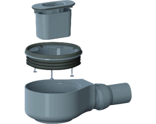 Ablauf swissporBOARD Linea waagerecht DN 50 100x100 mm Badezimmerablauf mit Dichtung und Schrauben