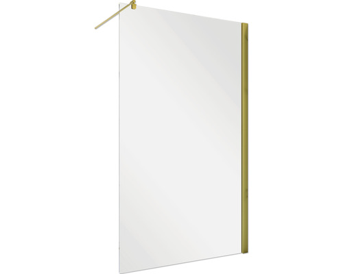 Duschwand aus Glas mit Stabilisierungsstange