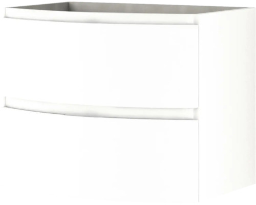 Waschbeckenunterschrank Baden Haus Vague 69x55x52 cm ohne Waschbecken weiß matt Waschtischunterschrank mit zwei Schubladen