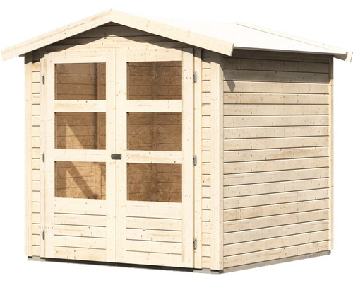 Gartenhaus aus Holz mit Doppeltür und Fenstern