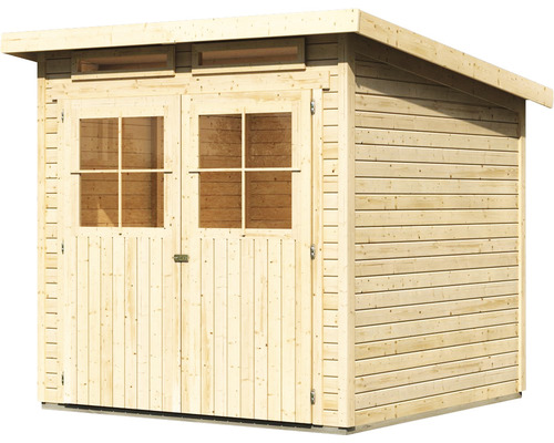 Holzgartenhaus mit Doppeltür und Oberlicht