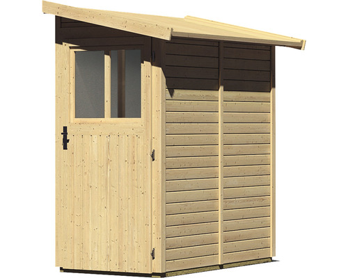 Holzgartenhaus mit Fenster und Tür