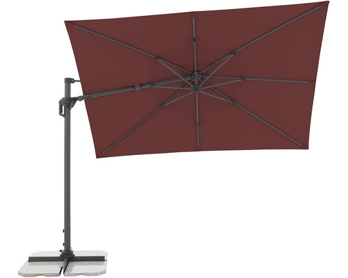 Rechteckiger Ampelschirm mit Ständer