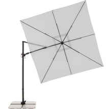 Quadratischer Ampelschirm mit Fuß