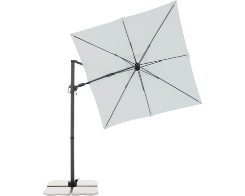 Quadratischer Ampelschirm mit Ständer