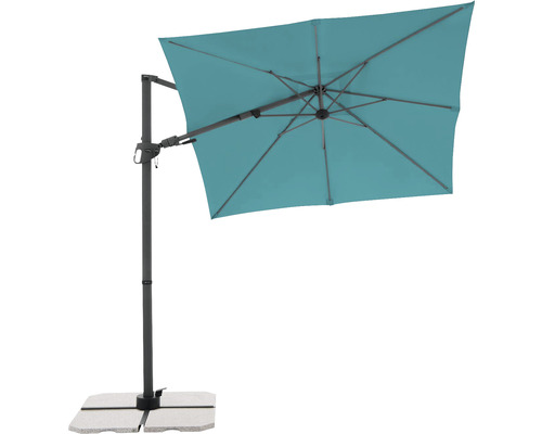 Rechteckiger Gartenschirm mit Standfuß