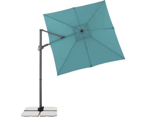 Quadratischer Ampelschirm mit Ständer