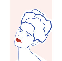 Illustration einer Frau mit hochgestecktem Haar