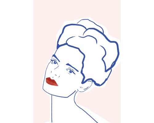 Illustration einer Frau mit hochgestecktem Haar