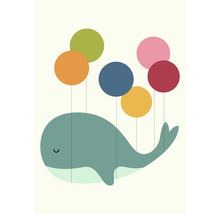Illustration eines Wals mit Ballons