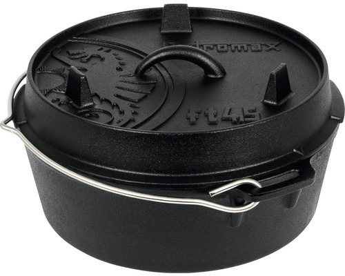 Feuertopf Gusstopf 14 x 29 cm Gusseisen schwarz Feuertopf Gusstopf 14 x 29 cm Gusseisen schwarz