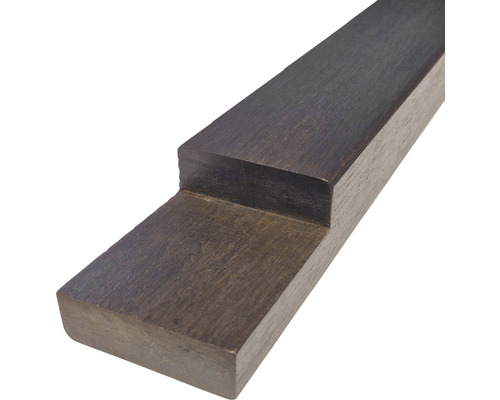 Konsta Holz Bambus Unterkonstruktion Vollprofil 38x60x2000 dunkelbraun Holzprofilleiste mit Stufenfalz