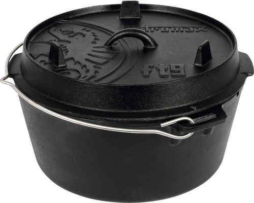 Feuertopf Gusstopf 17,5 x 35 cm Gusseisen schwarz Feuertopf Gusstopf 17,5 x 35 cm Gusseisen schwarz