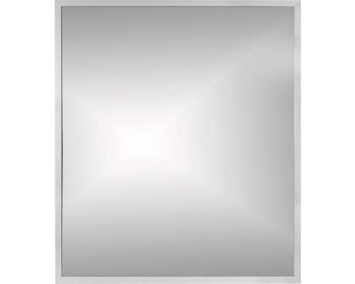 LED-Lichtspiegel Cordia BRW LINE eckig 65x80 cm mit Alurahmen silber