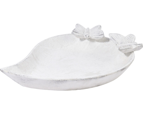 Dekoschale in Blattform mit Schmetterlingsmotiven