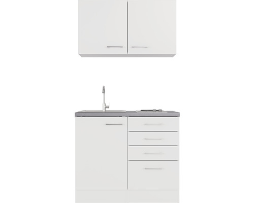 Küchenzeile mit Spüle, Unterschrank und Hängeschrank