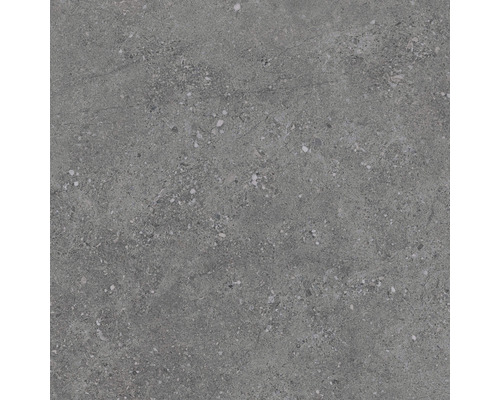 Feinsteinzeug Terrassenplatte Rock Graphite rektifizierte Kante 60 cm x 60 cm x 2 cm Graue Bodenfliese mit Steinmuster