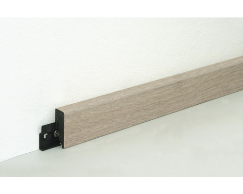 Sockelleiste aus Holz mit Montageclip