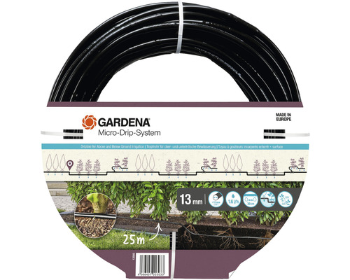 GARDENA Micro-Drip-System Tropfrohr 1,6 l/h, 25 m Gardena Micro-Drip-System Tropfrohr, 13 mm Durchmesser, 25 Meter Länge