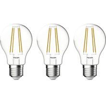 Drei klare LED-Lampen mit E27-Sockel