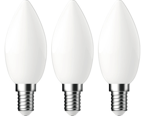 3x LED Kerzenlampe C35 E14/4,2W(40W) 470 lm 6500 K tageslichtweiß klar 3 Stück Drei LED-Kerzenlampen mit E14-Sockel