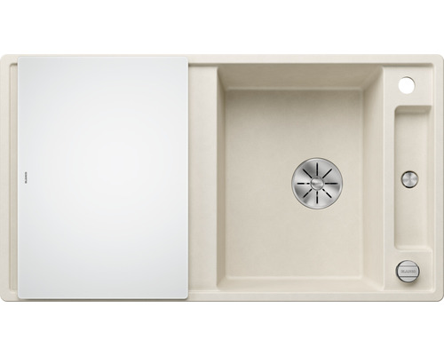 Spüle mit Abtropffläche und Schneidebrett