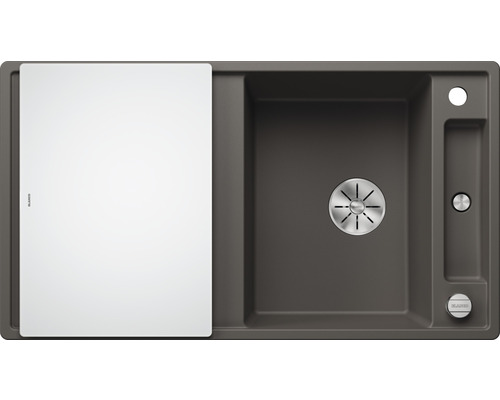 Spüle mit Abtropffläche und Schneidebrett