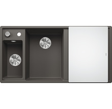 Spüle Blanco Axia III 6 S links 510x1000 mm mit Glasschneidbrett vulkangrau