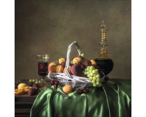 Glasbild New Baroque Still Life VIII 30x30 cm