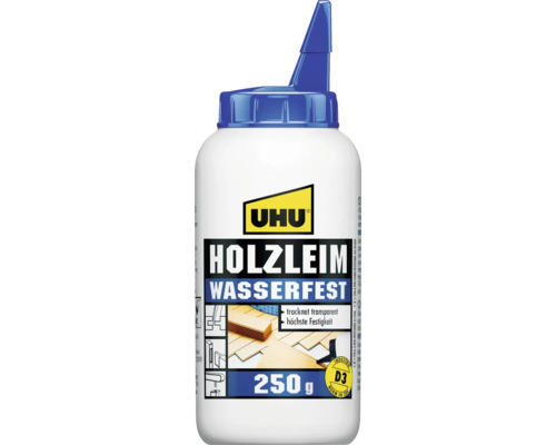 Uhu Holzleim, wasserfest, 250 Gramm Flasche