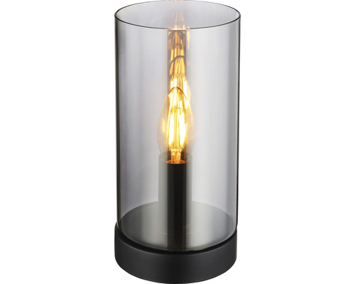 Tischleuchte mit Glaszylinder und Leuchtmittel