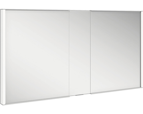 Unterputz LED-Spiegelschrank Keuco Royal Match 2-türig 130x15x70 cm silber