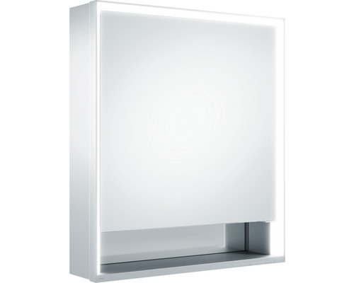 LED-Spiegelschrank Keuco Royal Lumos links 1-türig 65x16,5x73,5 cm silber mit Ablagefach
