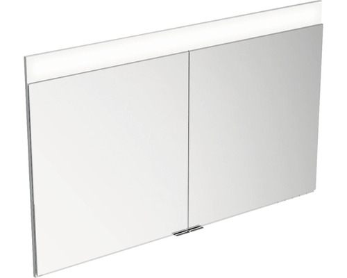 Unterputz LED-Spiegelschrank KEUCO Edition 400 2-türig 106x15,4x65 cm alufarben Spiegelschrank mit Beleuchtung für das Badezimmer