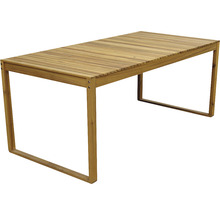 Holzgartentisch mit Lattenrostplatte und rechteckiger Form