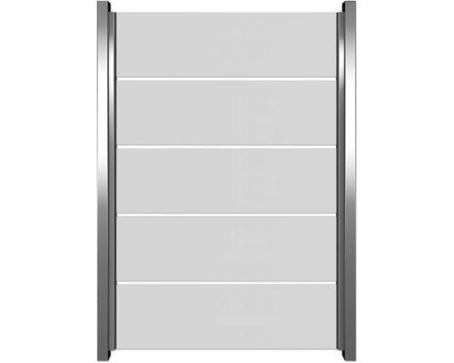 Sichtschutzzaun mit horizontalen Lamellen