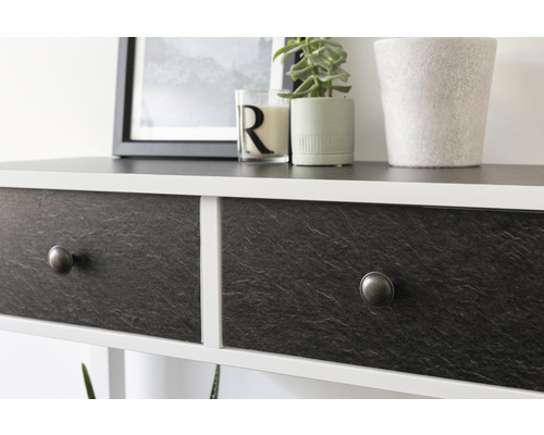 Konsole mit zwei Schubladen und Knaufgriffen