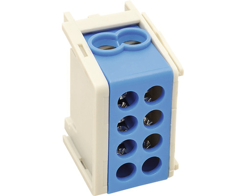 Hauptleiter Verbindungsklemme 3-polig 101 A 400 V für 2 Module IP 20 blau