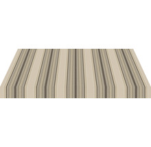 SOLUNA Halbkassettenmarkise Classic 2,5x1,5 Dessin 320715 Gestell E6EV1 silber eloxiert Antrieb links inkl. Motor und Wandschalter