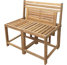 Gartenbank aus Holz mit Tischfunktion