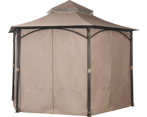 Beiges Gartenpavillon mit Stoffseitenwänden