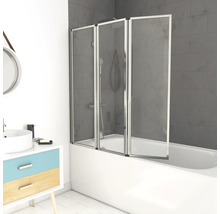 Badewannenfaltwand Aurlane Triple 3-teilig 1430x1250 mm Echtglas Klar hell chrom-thumb-0 Badewannenfaltwand Aurlane Triple 3-teilig 1430x1250 mm Echtglas Klar hell chrom-thumb-0