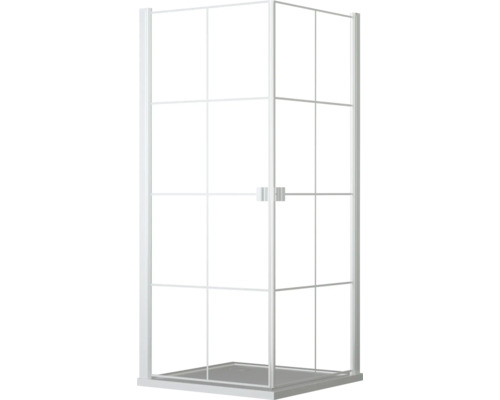 Duschkabine mit Rahmen und transparentem Glas