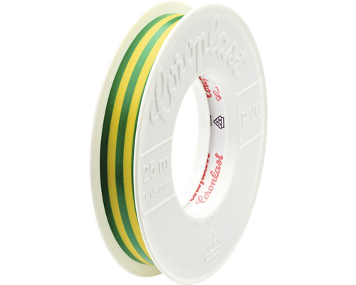 Isolierband Coroplast 301 15 mm x 25 m 1 Stück gelb/grün Isolierband, 25 Meter lang