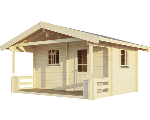 Holzgartenhaus mit Fenster und Tür